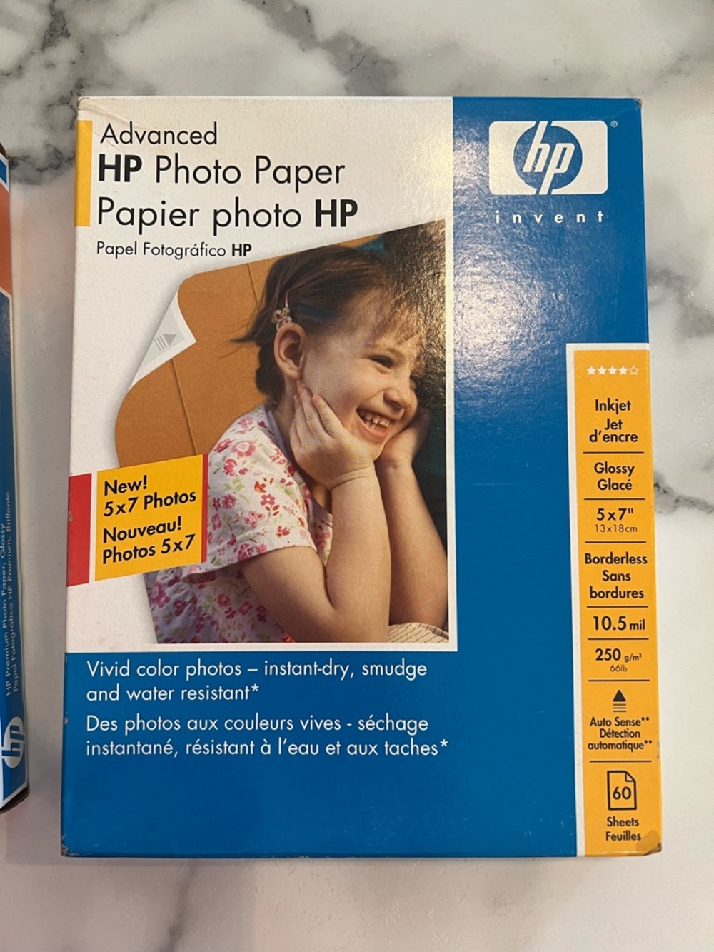 HP Premium Photo Paper - Blue, Orange & White Box